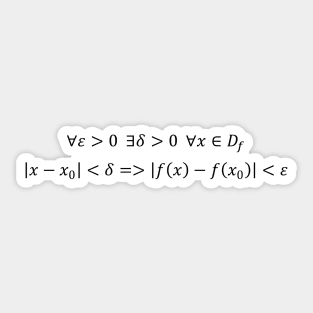 Continuity Of A Real Function - Math Basics Sticker